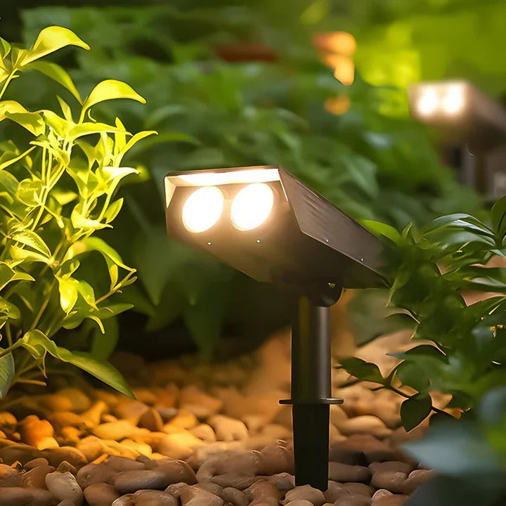 Solar-Powered Multi-Zoom LED Spot Waterproof RGB