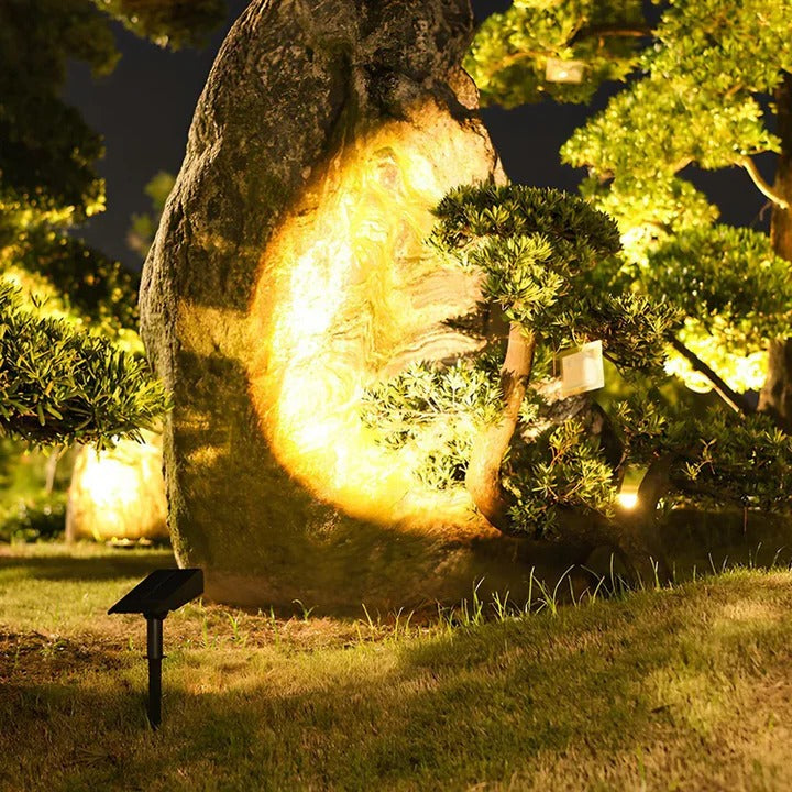 Solar-Powered Multi-Zoom LED Spot Waterproof RGB