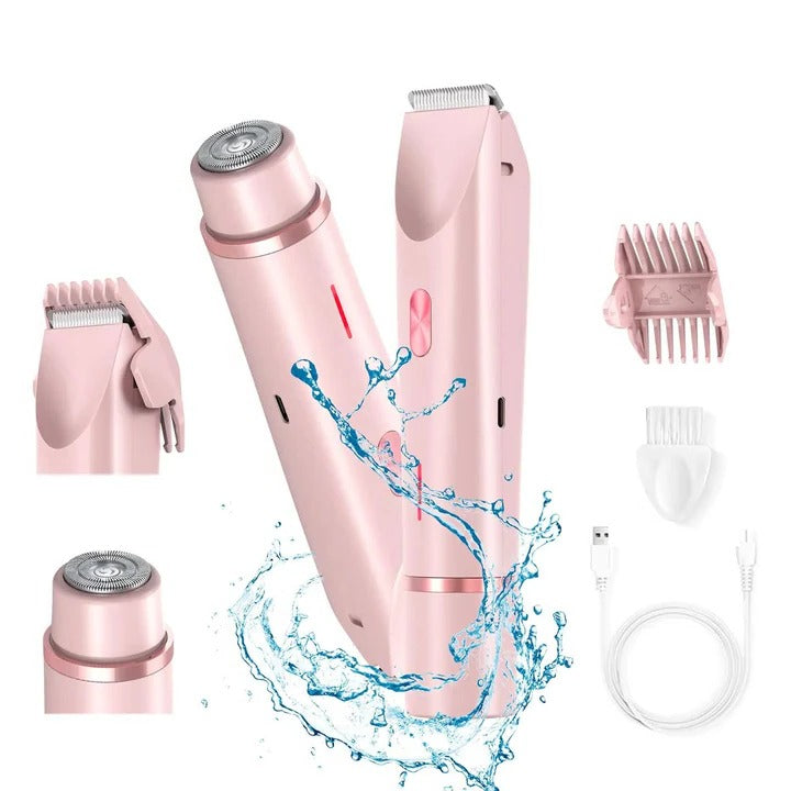 Womens Cordless Bikini Hair Trimmer Precision Blade USB Rechargeable - Lenila