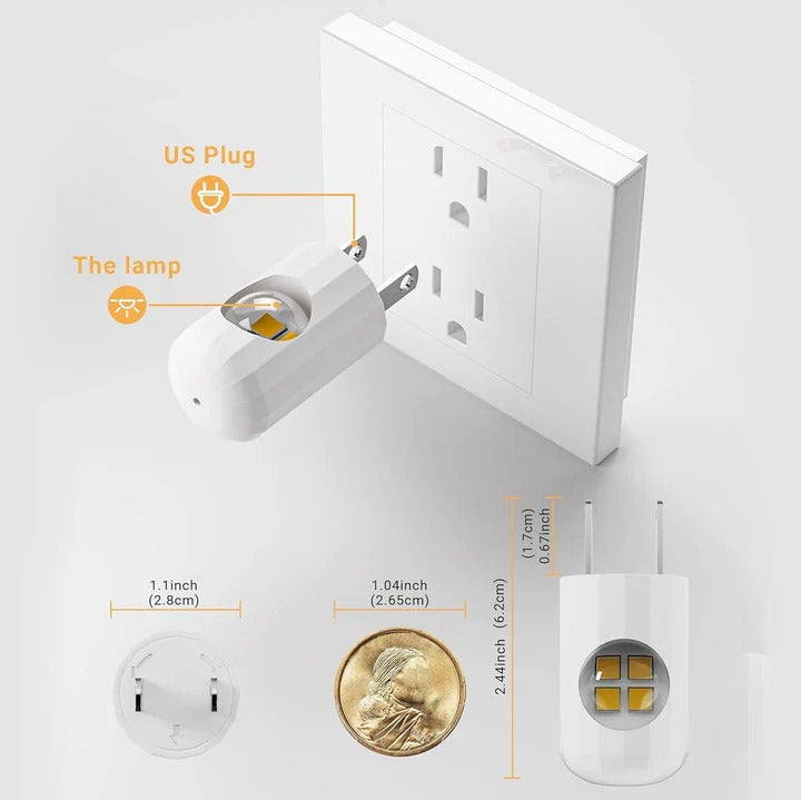 Compact Wall Socket with Energy-Efficient LED Slim Design