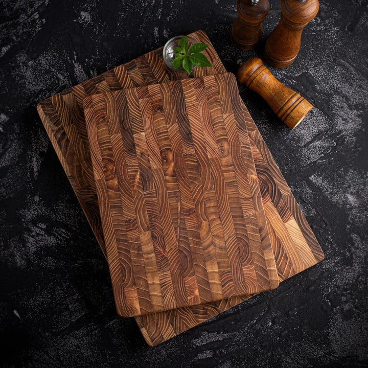 Wooden Chopping Block End Grain Cutting Board Durable Acacia Wood - Lenila
