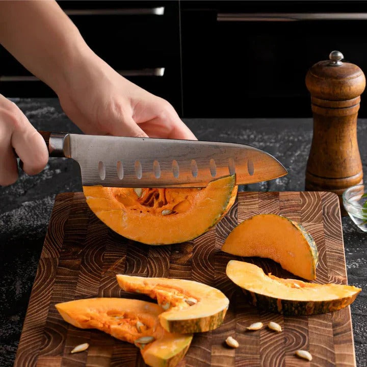 Wooden Chopping Block End Grain Cutting Board Durable Acacia Wood