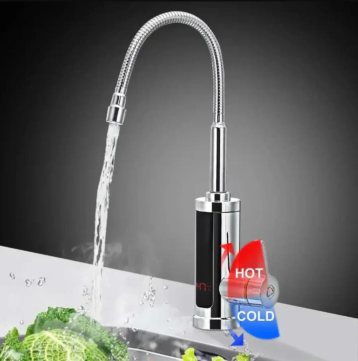Kitchen Water Tap Stainless Steel Electric Heating 3000W