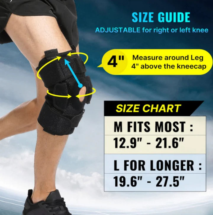 Adjustable Hinged Knee Brace for Meniscus Tear ACL Recovery