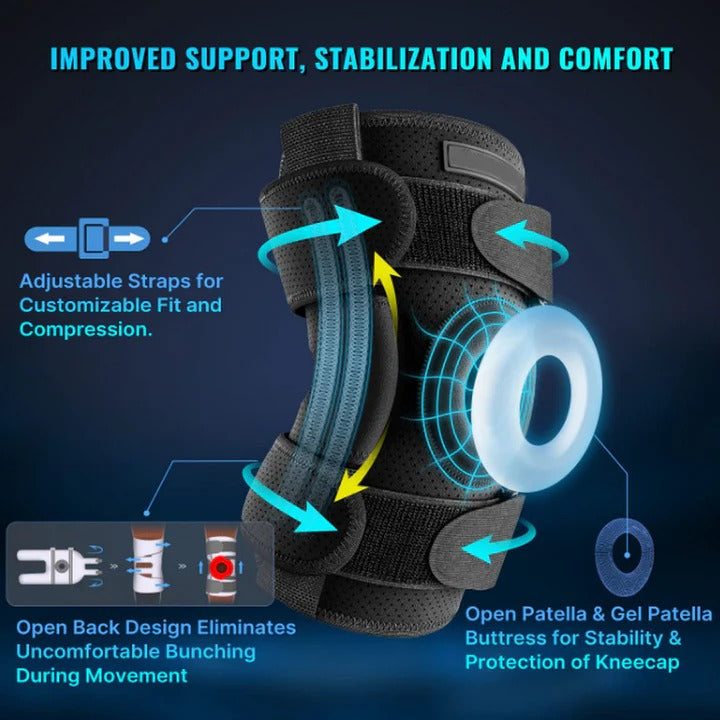 Adjustable Hinged Knee Brace for Meniscus Tear ACL Recovery