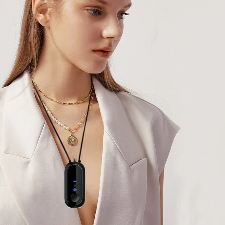 Portable Air Purifier Wearable Neck Design Compact Personal Use