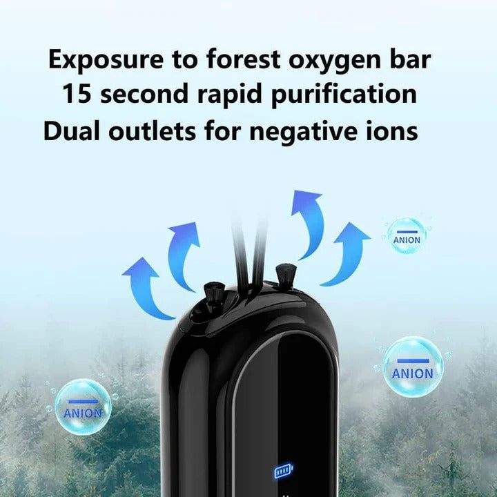 Portable Air Purifier Wearable Neck Design Compact Personal Use