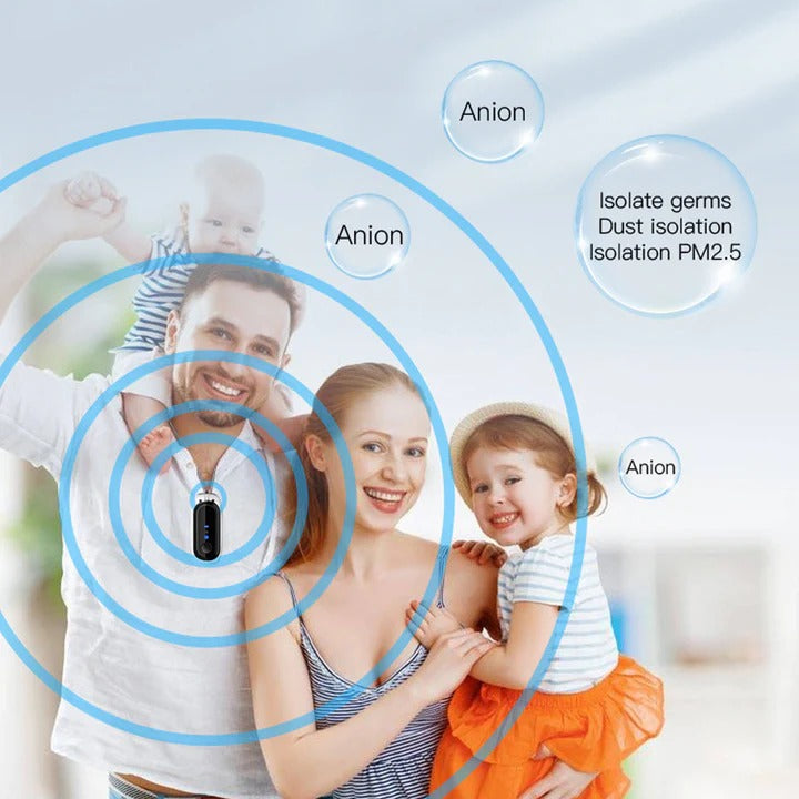 Portable Air Purifier Wearable Neck Design Compact Personal Use