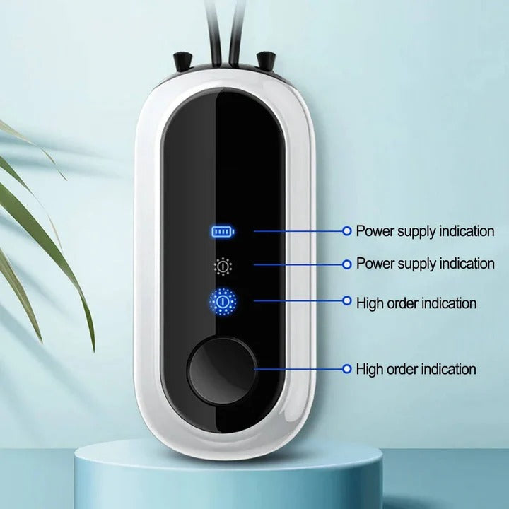 Portable Air Purifier Wearable Neck Design Compact Personal Use