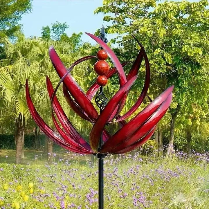 Outdoor Metal Wind Spinner Weather-Resistant Dual Directional Movement