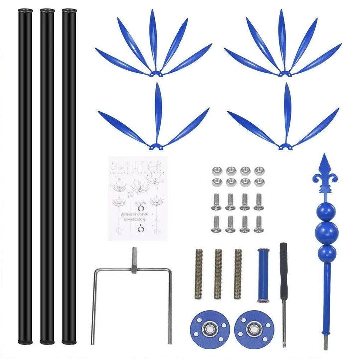 Outdoor Metal Wind Spinner Weather-Resistant Dual Directional Movement