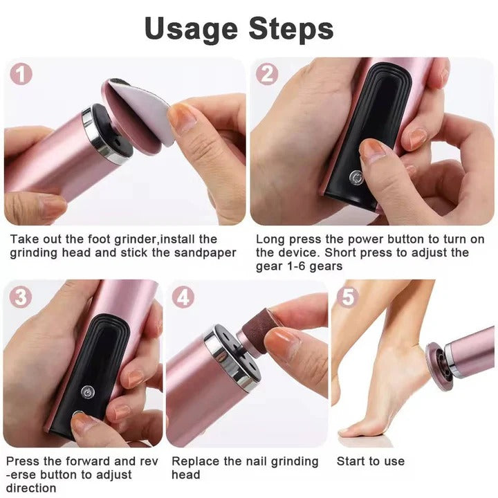 Rechargeable Electric Callus Remover with Dual Speed Settings