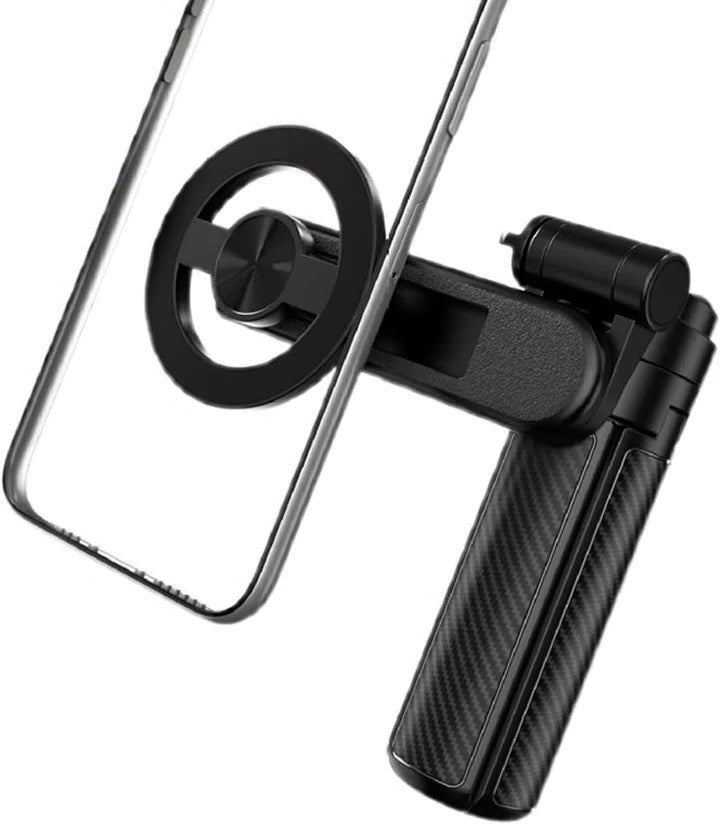 Portable Selfie Stick Tripod with Magnetic Mount and Foldable Design