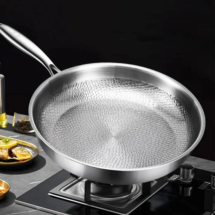 Non-Stick Titanium Skillet Scratch-Resistant Ergonomic Handle