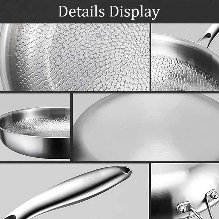 Non-Stick Titanium Skillet Scratch-Resistant Ergonomic Handle