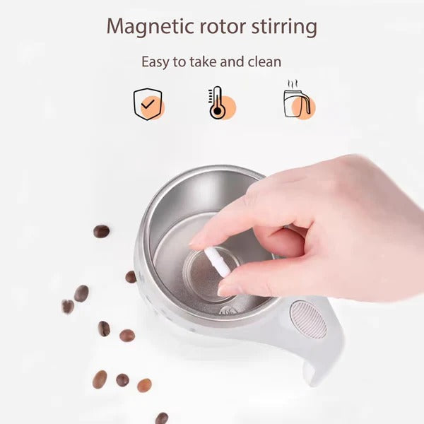 Self-Stirring Coffee Cup Magnetic with Waterproof Base Removable Rotor