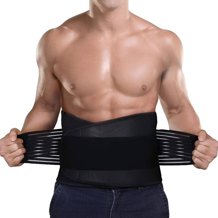 Unisex Lower Back Support Brace Elastic Fabric Non-Slip Design - Lenila