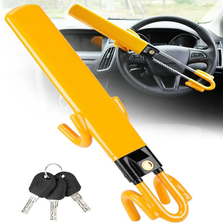Universal Car Steering Wheel Lock Hardened Steel Adjustable - Lenila