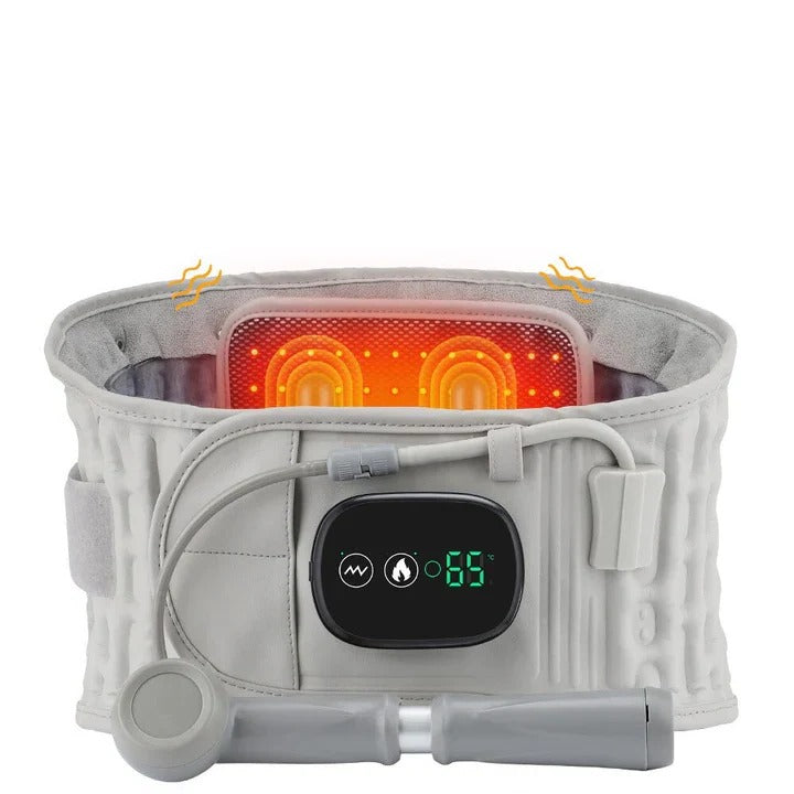 Unisex Inflatable Back Brace with Traction and Air Pressure Valve - Lenila