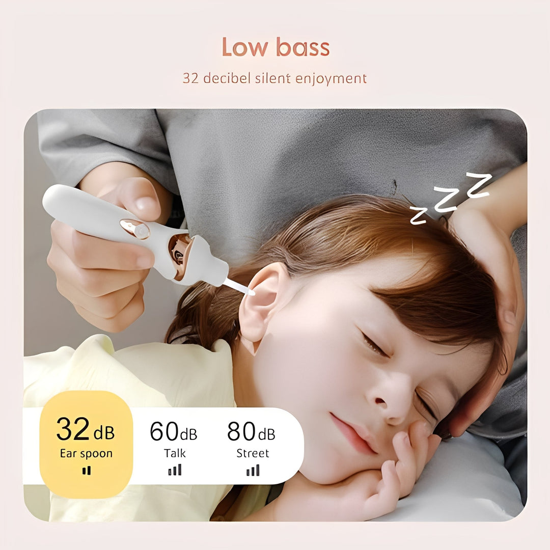 Handheld Ear Vacuum Cleaner with Soft Silicone Nozzles