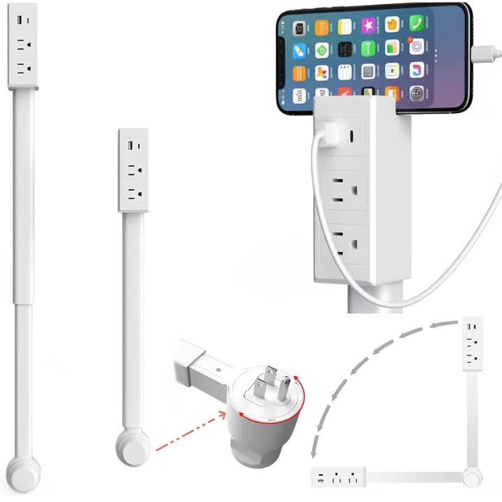 Universal Wall Adapter with Rotatable Multi-Port USB-A USB-C - Lenila