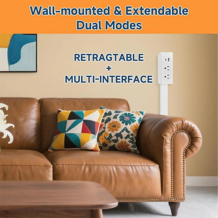 Universal Wall Adapter with Rotatable Multi-Port USB-A USB-C