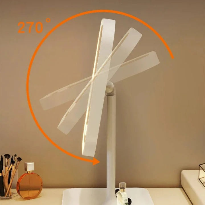 Portable Cosmetic Mirror with LED Lights High Definition Glass