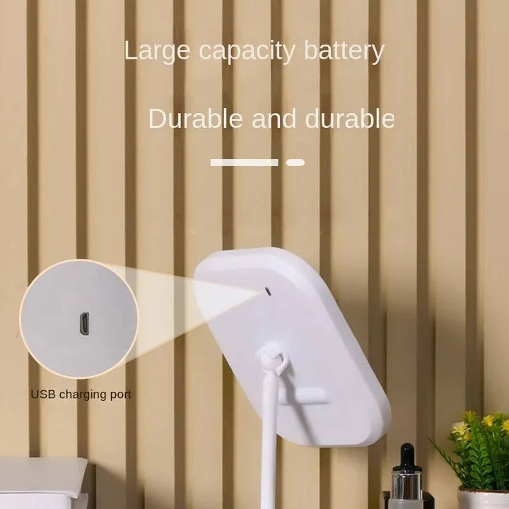 Portable Cosmetic Mirror with LED Lights High Definition Glass