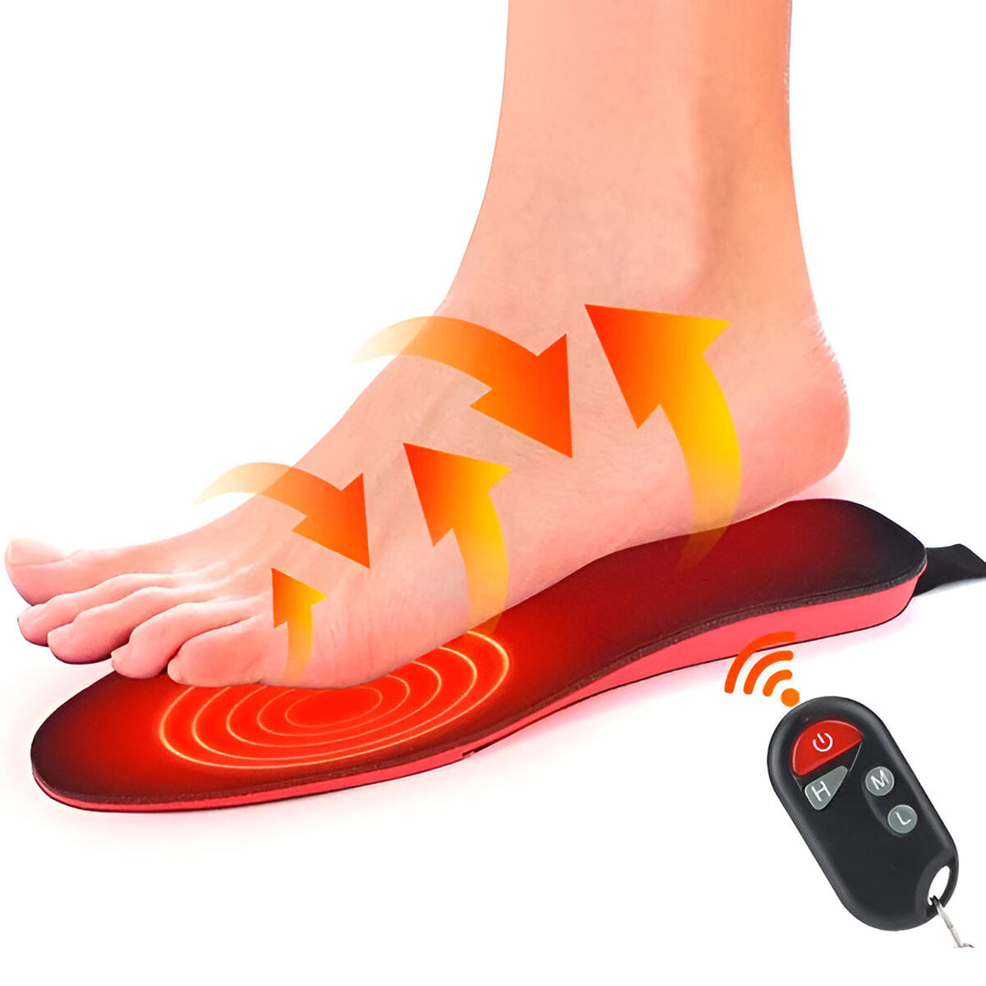 Unisex Rechargeable Heated Shoe Insoles Ultra Thin Heating Panels - Lenila