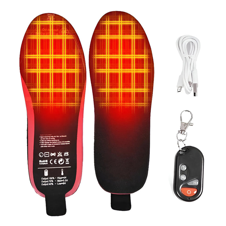 Rechargeable Heated Shoe Insoles Ultra Thin Heating Panels