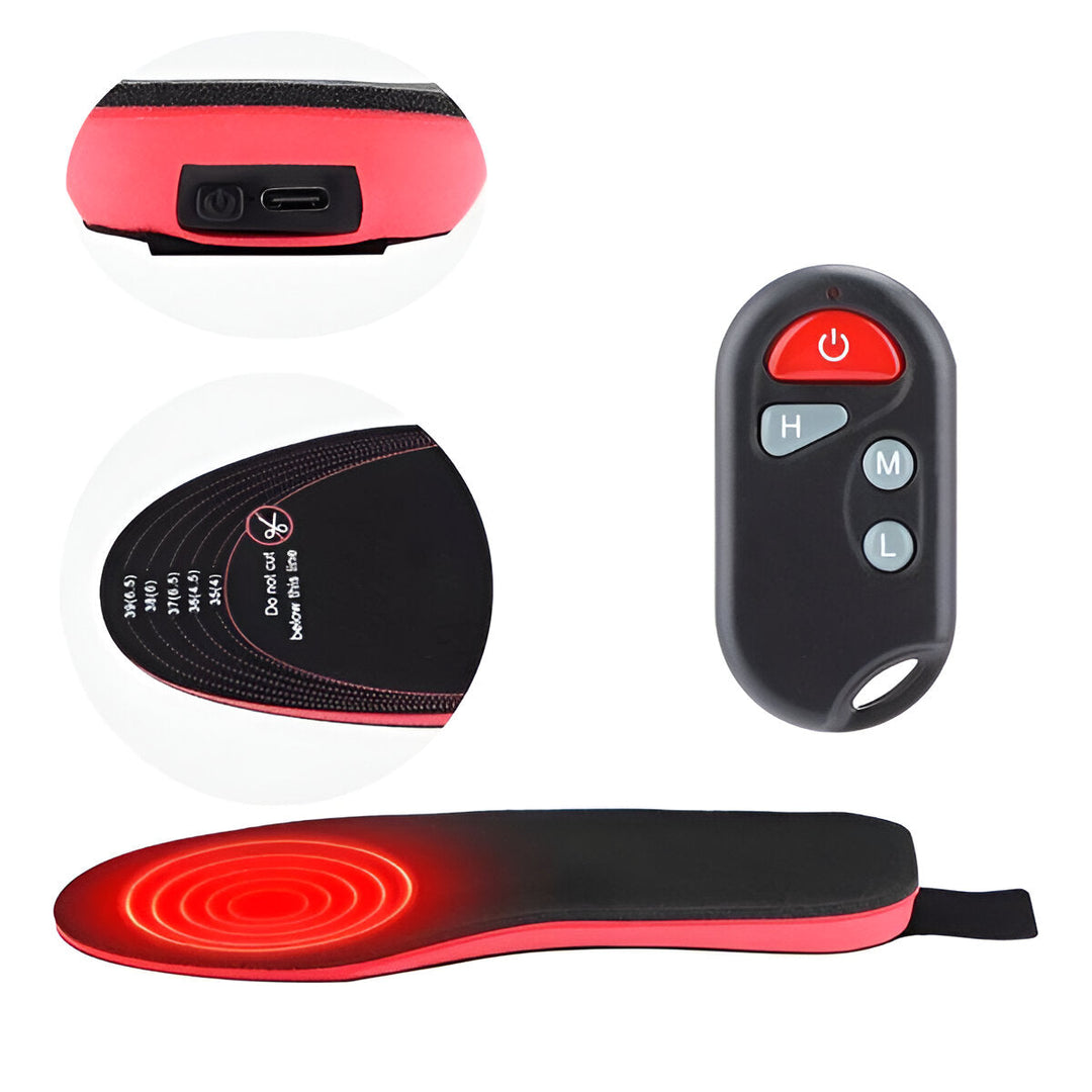 Rechargeable Heated Shoe Insoles Ultra Thin Heating Panels