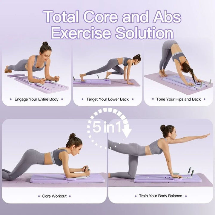 Core Training Board with Pilates Reformer Smart Timer and Padded