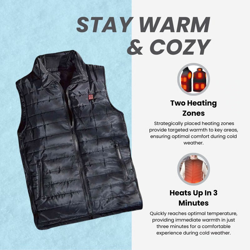 Heated Vest with Rapid Warm-Up and Lightweight Insulation