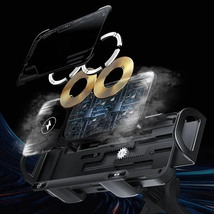 Wireless Car Charger Mount with Auto Clamping Dual Coil Fast Charging