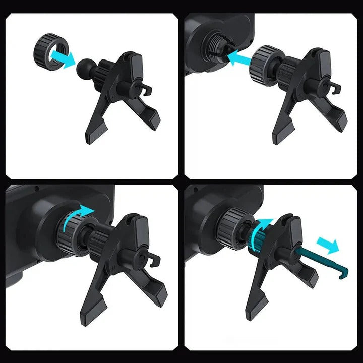 Wireless Car Charger Mount with Auto Clamping Dual Coil Fast Charging