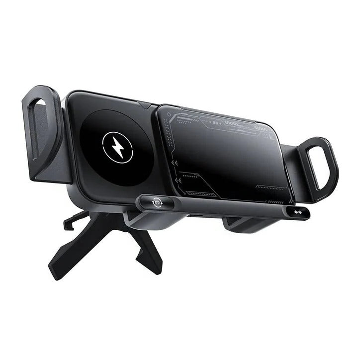 Wireless Car Charger Mount with Auto Clamping Dual Coil Fast Charging - Lenila