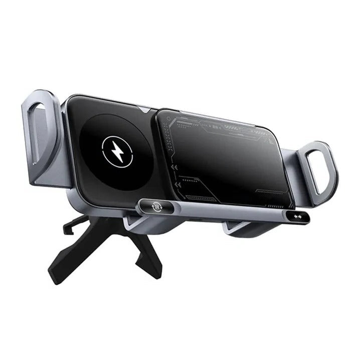 Wireless Car Charger Mount with Auto Clamping Dual Coil Fast Charging