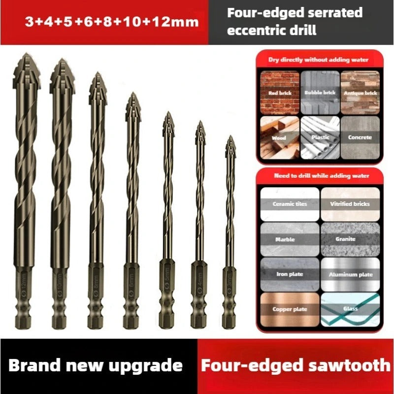 Eccentric Drill Bit with Serrated Cutting Edges Professional Grade