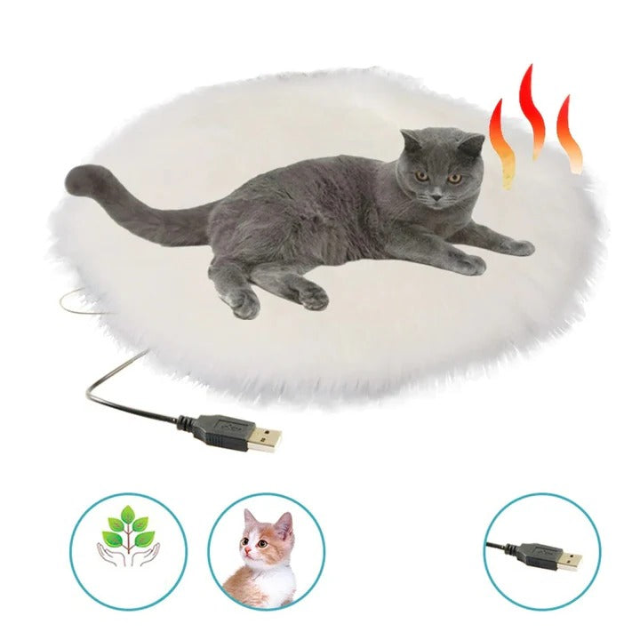 Electric Heated Pet Pad USB Power Port Rapid Warming Technology - Lenila