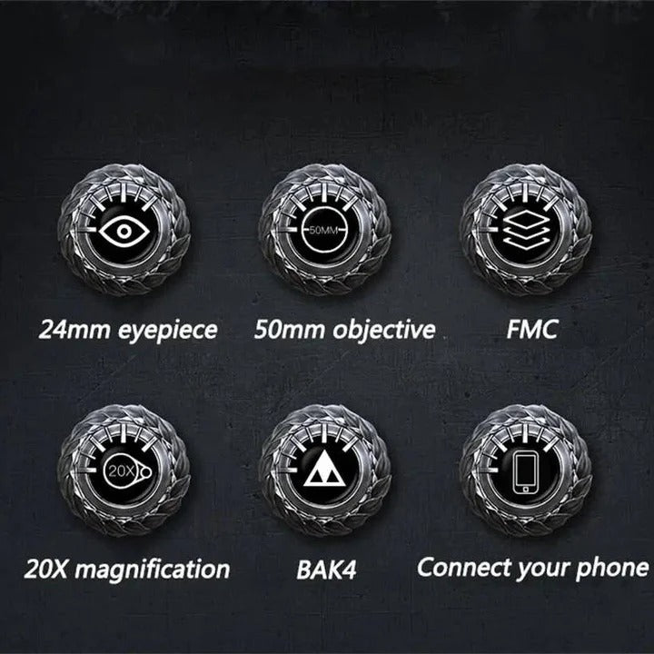 High Power Binoculars Large Objective Lens Long Range