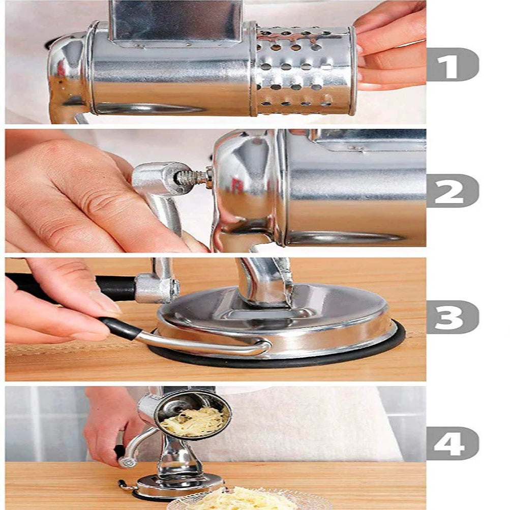 Rotary Kitchen Grater Shredder and Slicer Tool