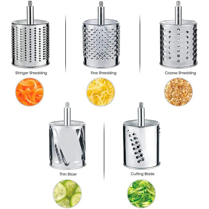 Rotary Kitchen Grater Shredder and Slicer Tool