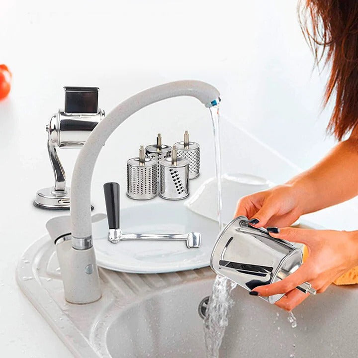 Rotary Kitchen Grater Shredder and Slicer Tool
