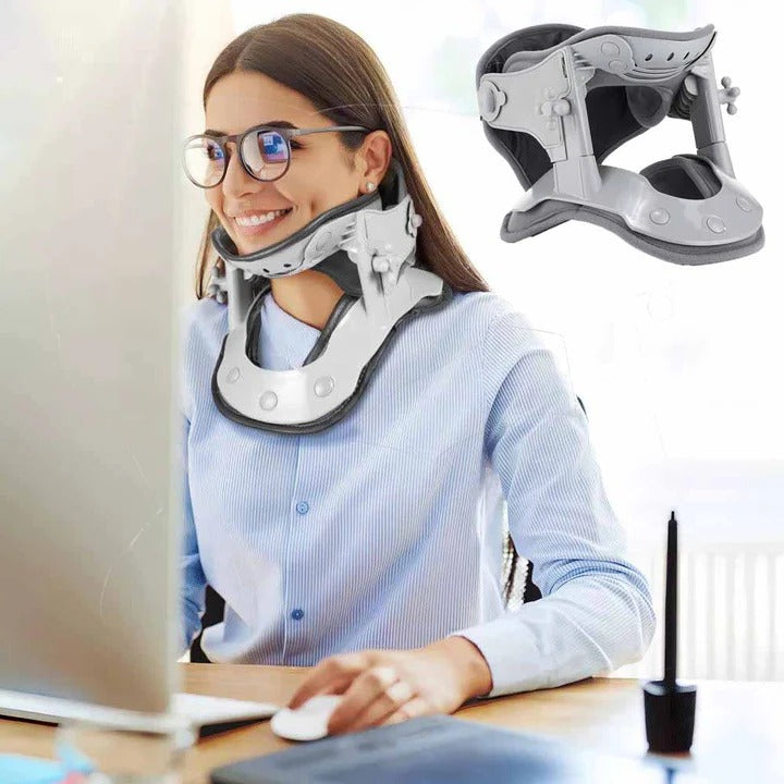 Adjustable Neck Stretcher Pillow with Heat Cervical Support Device