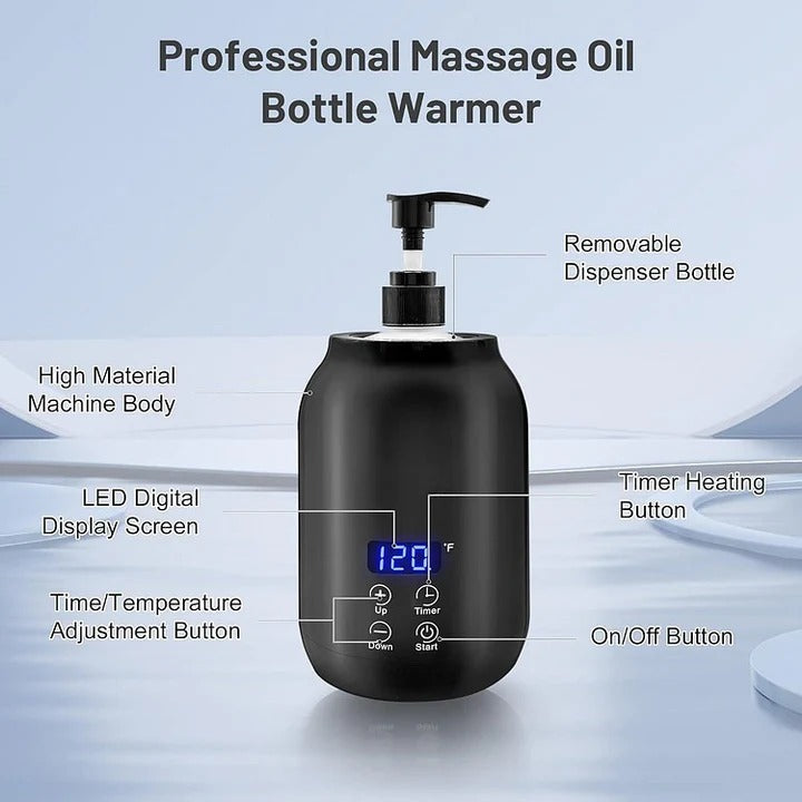 Electric Massage Oil Warmer Digital Heater with Timer Adjustable