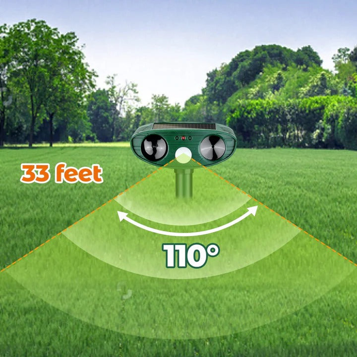 Outdoor Solar Ultrasonic Bird Repellent Motion-Activated Garden