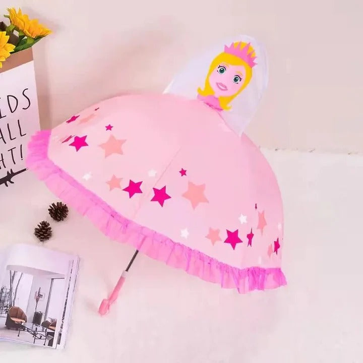 Kids Umbrella with Rainbow Pattern Compact Design