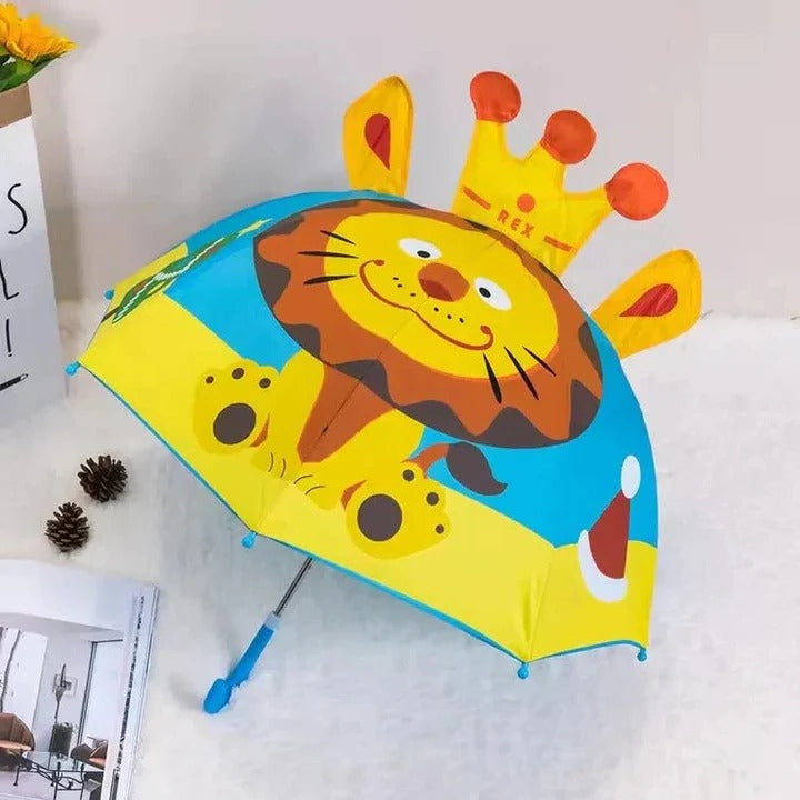 Kids Umbrella with Rainbow Pattern Compact Design