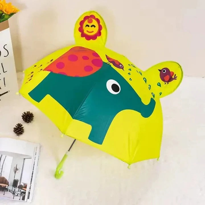 Kids Umbrella with Rainbow Pattern Compact Design