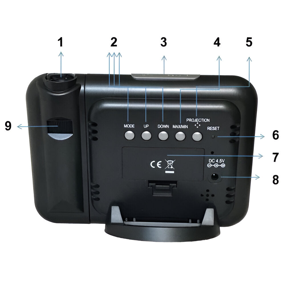 Projection Clock with Snooze Function